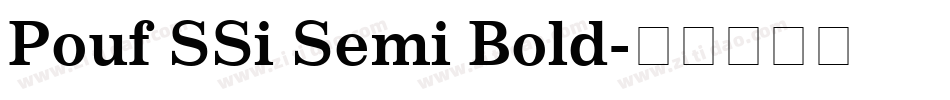 Pouf SSi Semi Bold字体转换